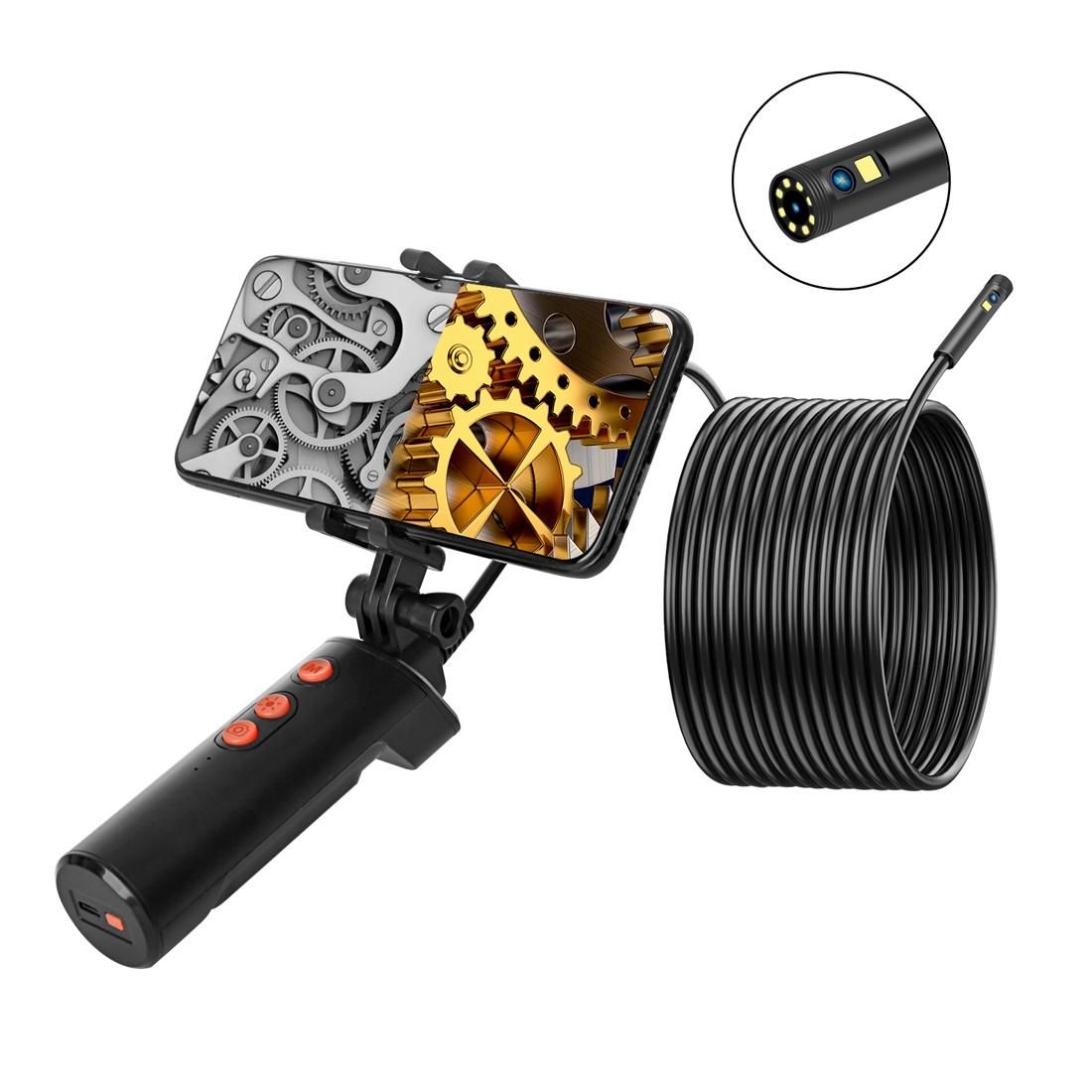 F280 1080P IP68 Waterproof Dual Camera WiFi Digital Endoscope, Length:2m Hard Cable (Black)