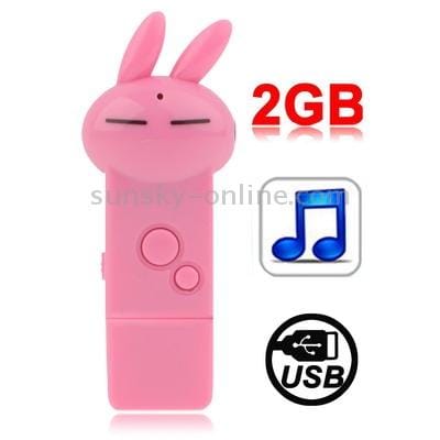 2GB Cartoon Rabbit Style MP3 Player (Black)