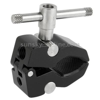 Crab Claw Style Rotary Handle Camera Tripod Monopod Clamp (Black)