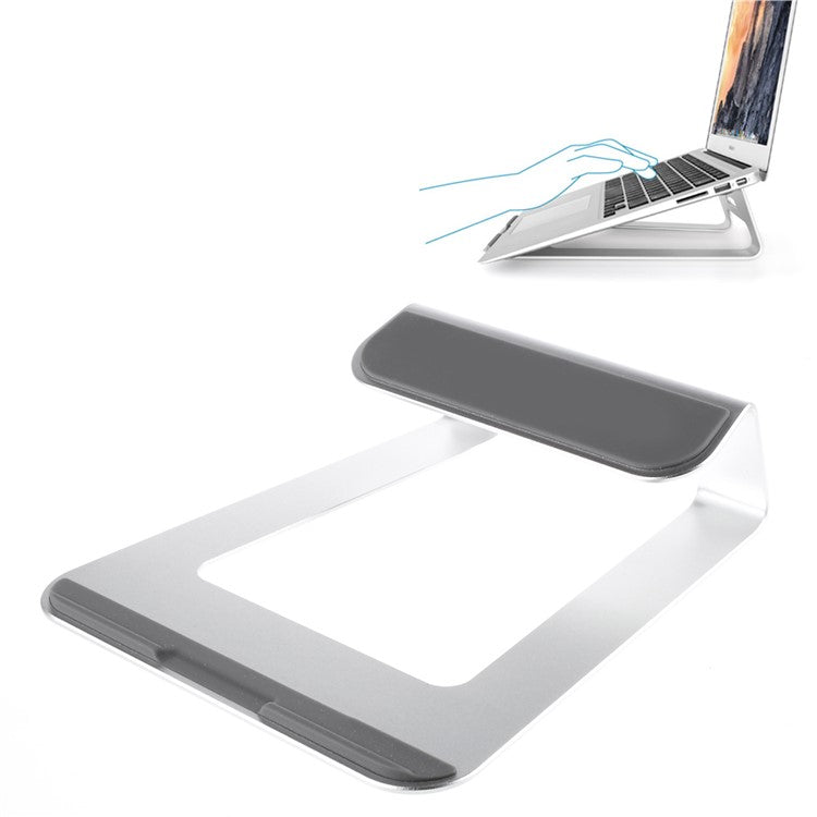Aluminum Alloy Laptop Holder Stand Desktop Notebook Heat Dissipation Bracket - Silver