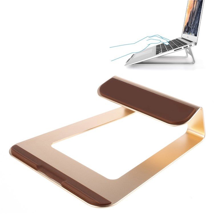 Aluminum Alloy Laptop Holder Stand Desktop Notebook Heat Dissipation Bracket - Gold
