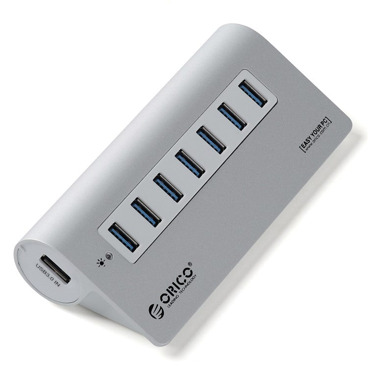 ORICO Aluminum 7 Ports USB 3.0 Hub with USB 3.0 Cable (M3H7) - Silver