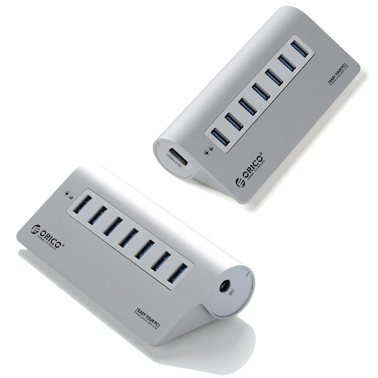 ORICO Aluminum 7 Ports USB 3.0 Hub with USB 3.0 Cable (M3H7) - Silver