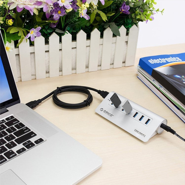 ORICO Aluminum 7 Ports USB 3.0 Hub with USB 3.0 Cable (M3H7) - Silver