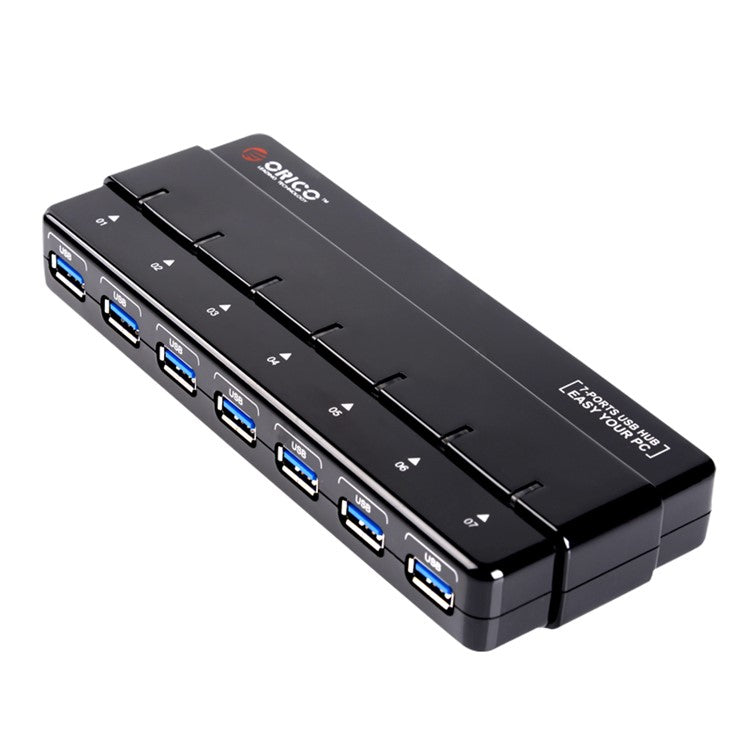 ORICO ABS 7-Port USB 3.0 HUB with Power Adapter & Cable (H7928-U3) - Black