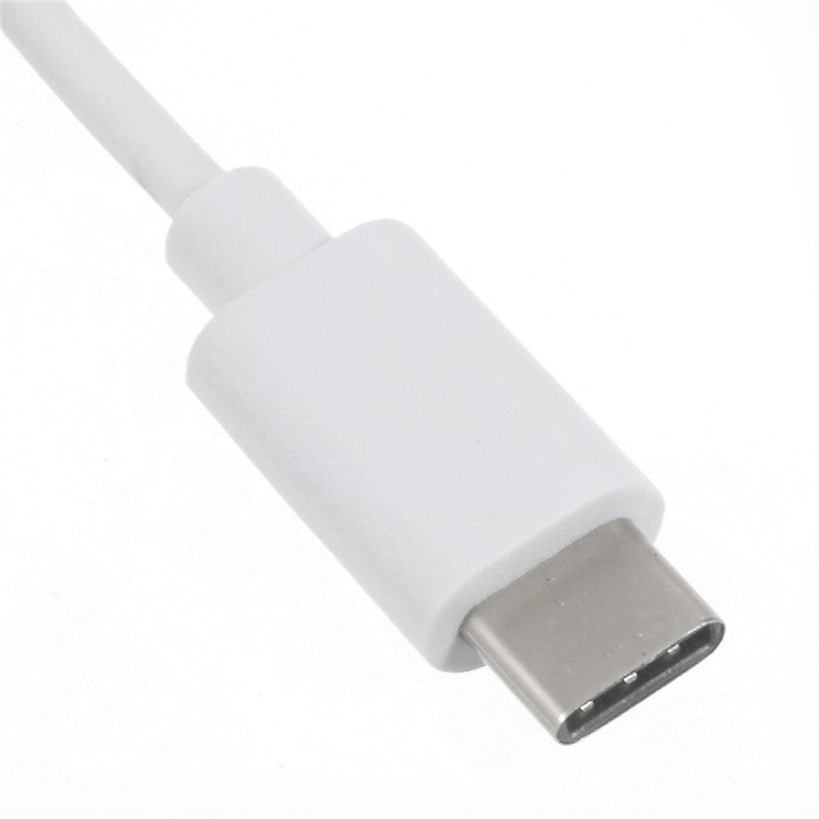 USB 3.1 Type C to 3-Port USB 2.0 Hub with Gigabyte Ethernet Adapter for Apple New MacBook 12-inch - White