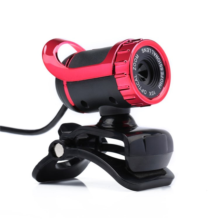 A859 Computer HD High Definition Video USB Camera Built-in Microphone - Red