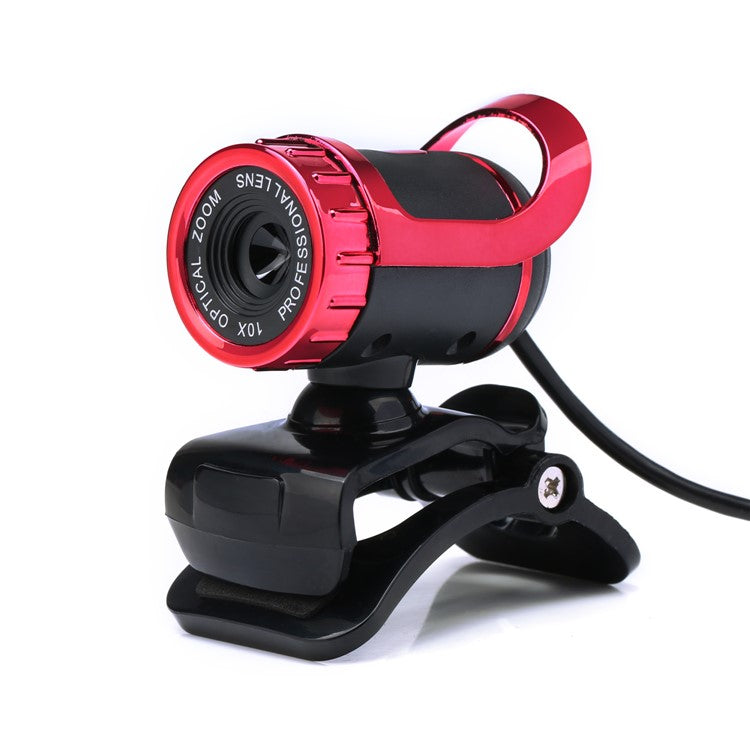 A859 Computer HD High Definition Video USB Camera Built-in Microphone - Red