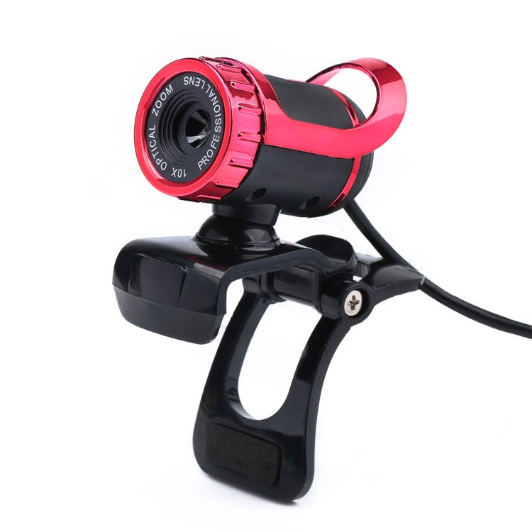 A859 Computer HD High Definition Video USB Camera Built-in Microphone - Red
