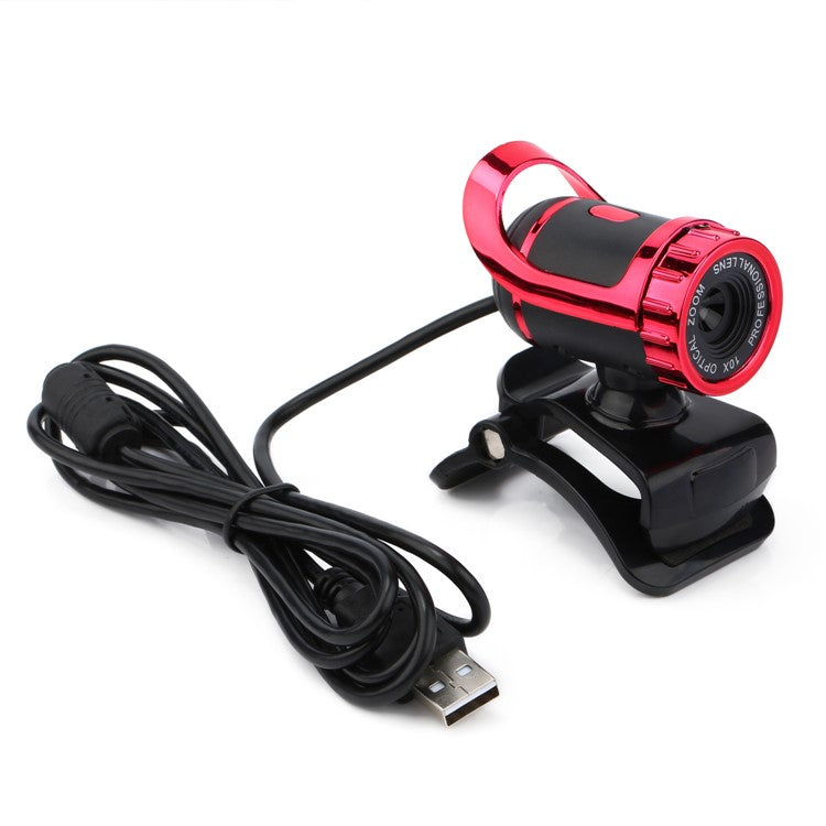 A859 Computer HD High Definition Video USB Camera Built-in Microphone - Red