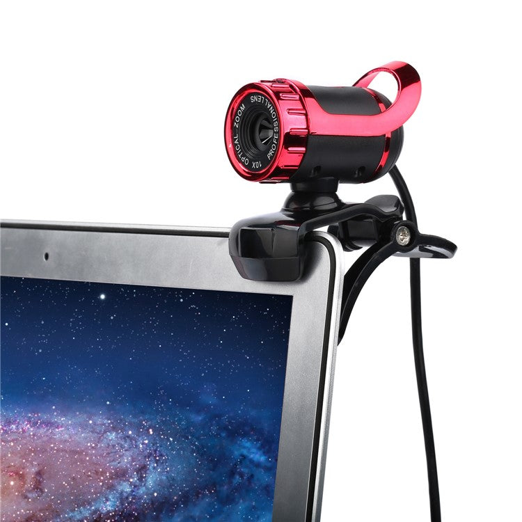 A859 Computer HD High Definition Video USB Camera Built-in Microphone - Red