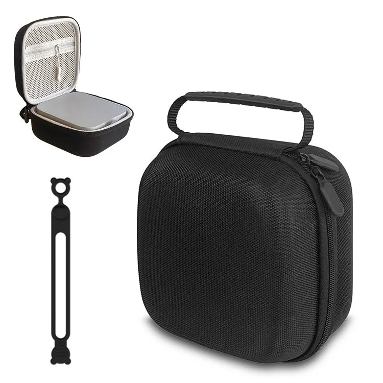 For Apple Mac Mini M4 Portable Carrying Case with Mesh Pocket Shock Resistant Storage Bag