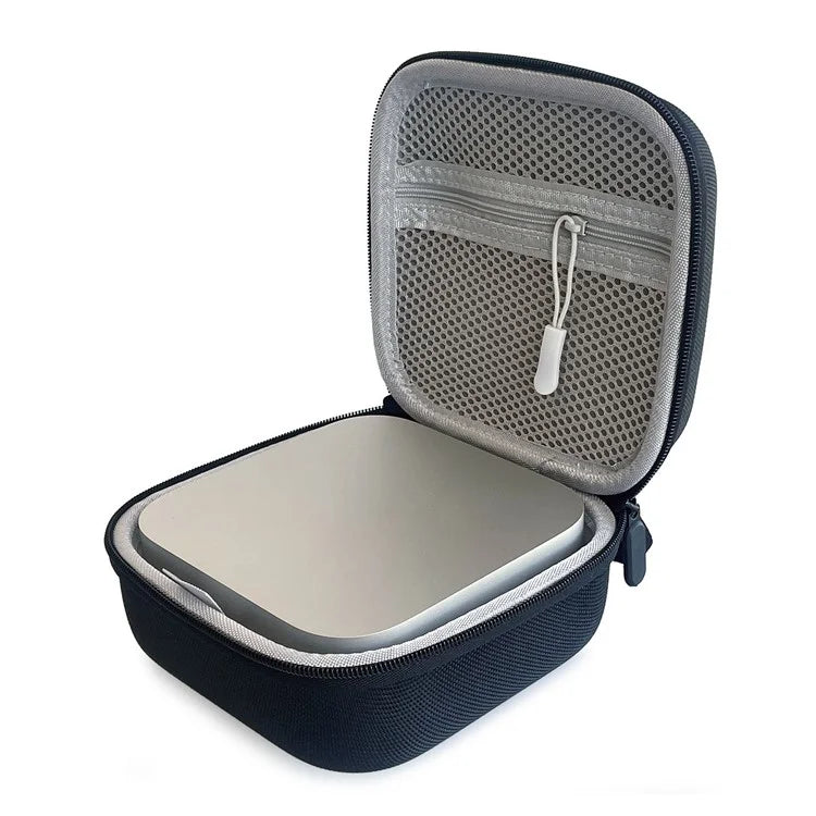 For Apple Mac Mini M4 Portable Carrying Case with Mesh Pocket Shock Resistant Storage Bag