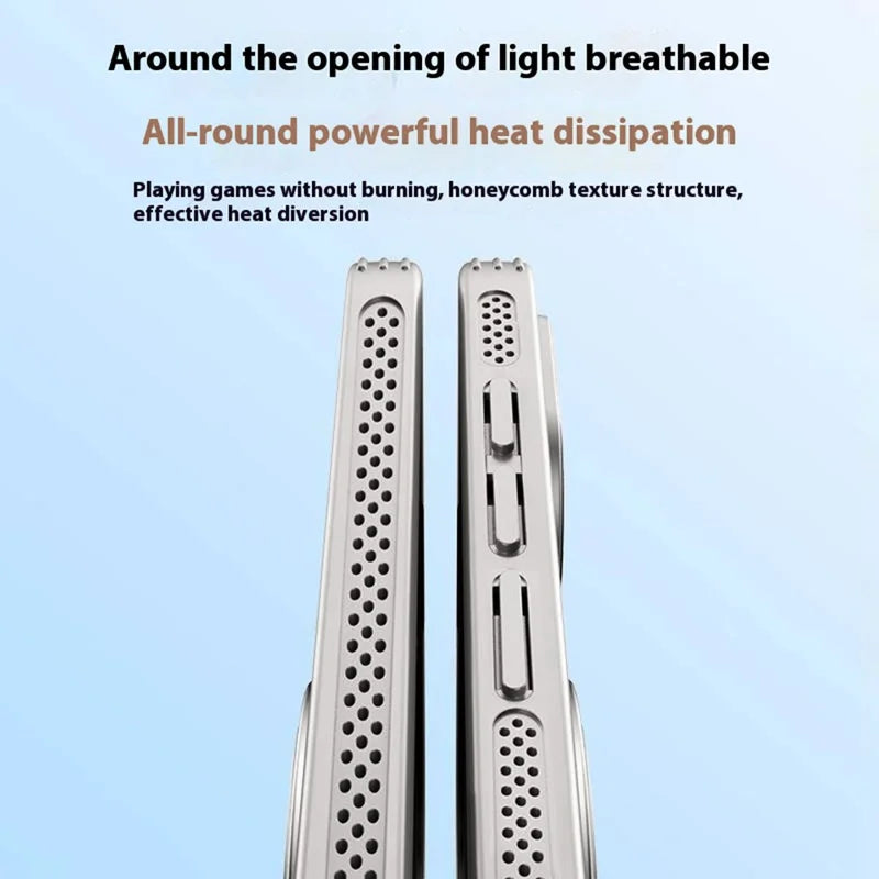 For vivo X200 Pro mini 5G Magnetic Case Kickstand TPU PC Heat Dissipation Phone Cover - Grey