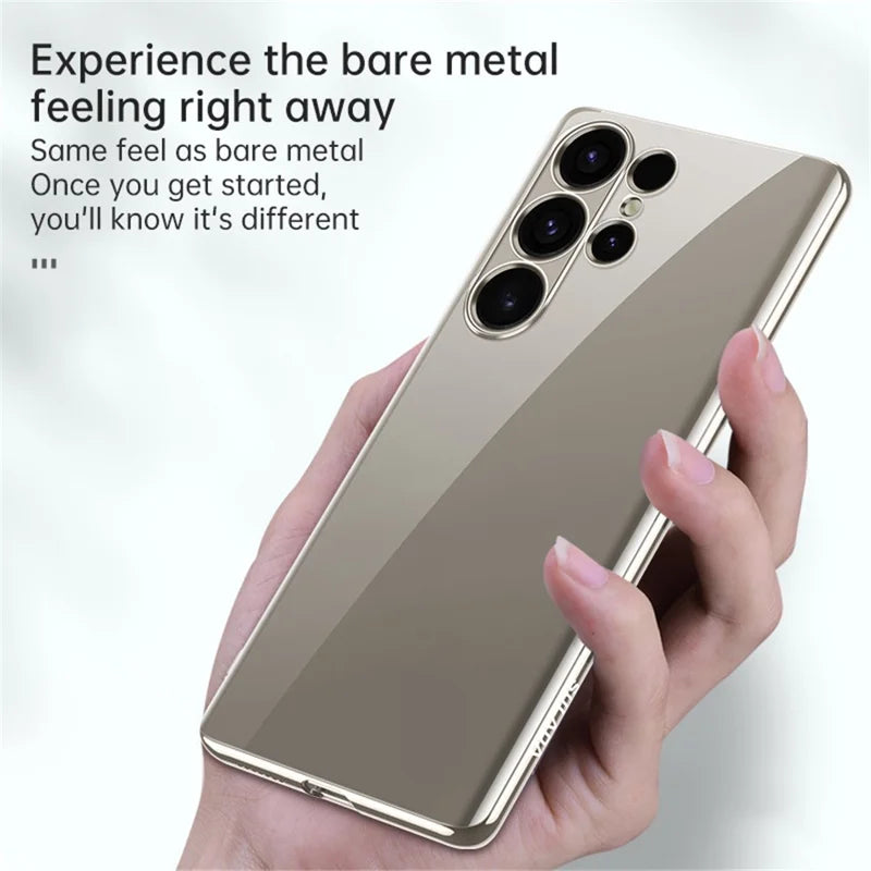 SULADA For Samsung Galaxy S25 Ultra Case Ultra Thin Electroplated TPU Clear Phone Cover - Silver