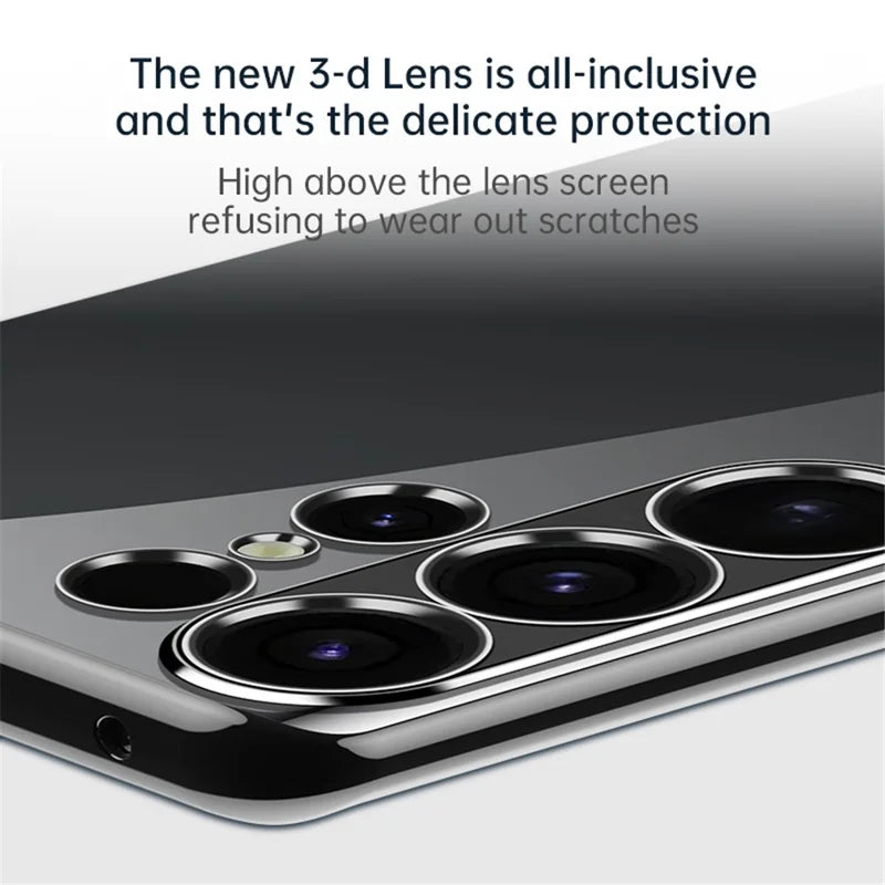 SULADA For Samsung Galaxy S25 Ultra Case Ultra Thin Electroplated TPU Clear Phone Cover - Silver