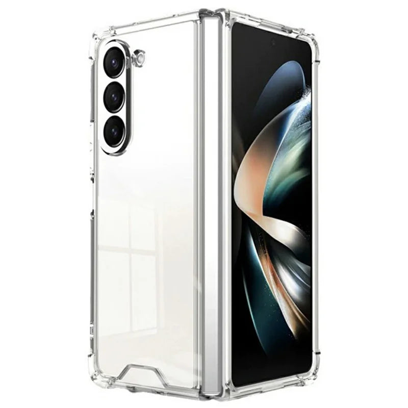 KALEBOL KLB-PC001 For Samsung Galaxy Z Fold7 5G Case 1.5mm Clear PC Phone Cover Large Camera Cutout