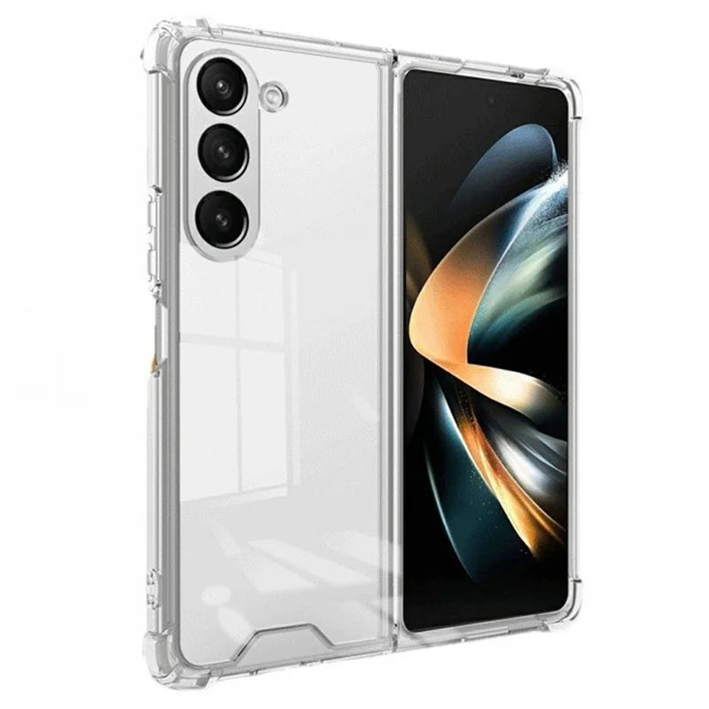 KALEBOL KLB-PC001 For Samsung Galaxy Z Fold7 5G Case 1.5mm Clear PC Phone Cover Large Camera Cutout