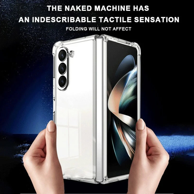 KALEBOL KLB-PC001 For Samsung Galaxy Z Fold7 5G Case 1.5mm Clear PC Phone Cover Large Camera Cutout