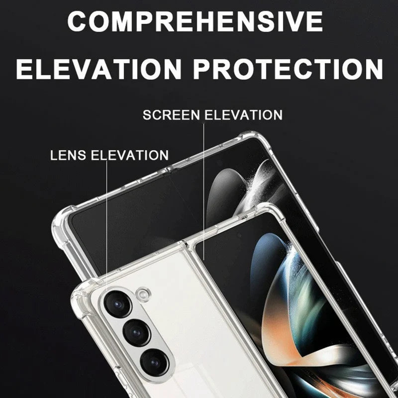 KALEBOL KLB-PC001 For Samsung Galaxy Z Fold7 5G Case 1.5mm Clear PC Phone Cover Large Camera Cutout