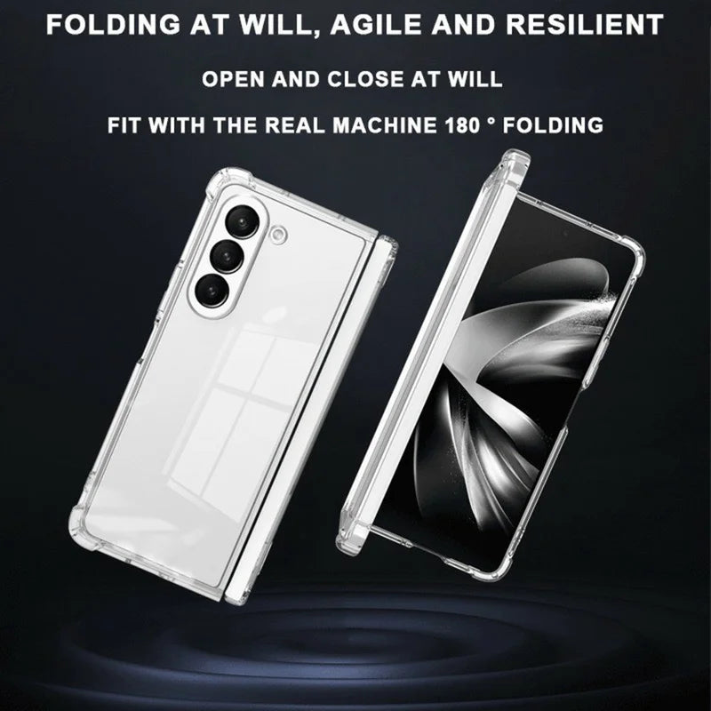KALEBOL KLB-PC001 For Samsung Galaxy Z Fold7 5G Case 1.5mm Clear PC Phone Cover Large Camera Cutout