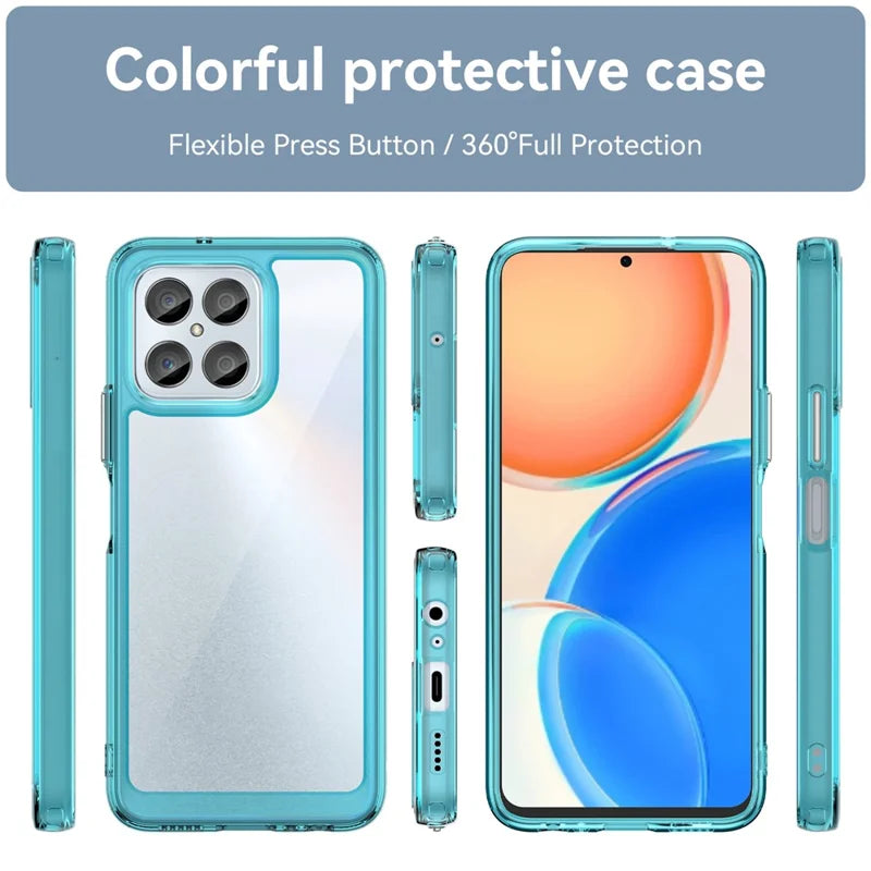 For Honor X6 4G Candy Series TPU Phone Case(Transparent Blue)