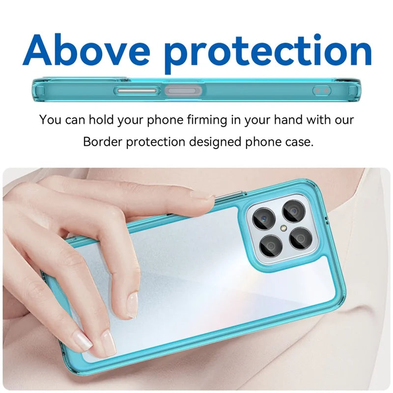 For Honor X6 4G Candy Series TPU Phone Case(Transparent Blue)