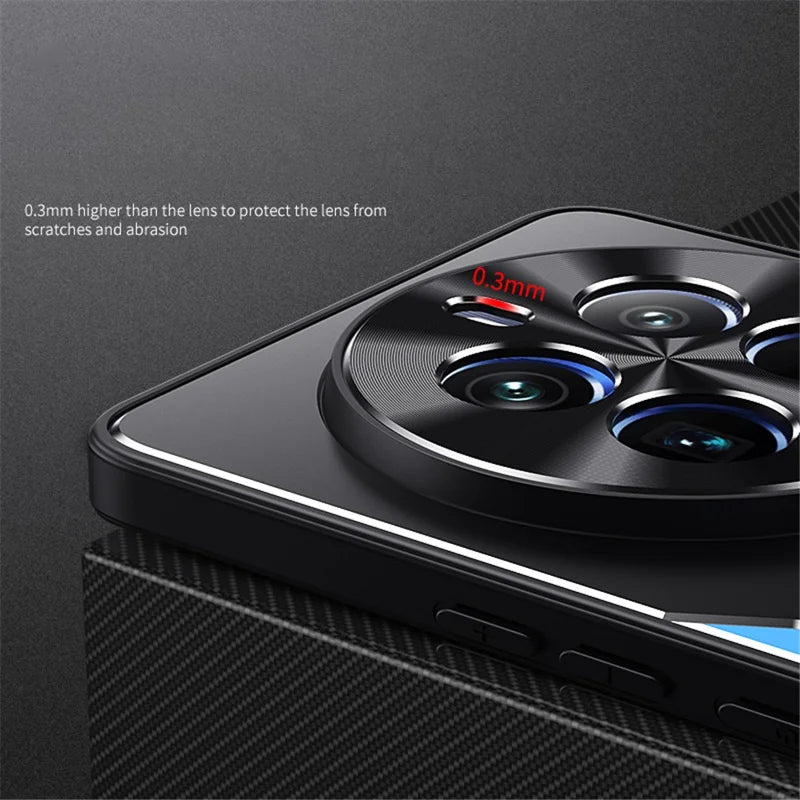For Realme 12 Pro 5G / 12 Pro+ 5G Case Aluminium Alloy+TPU Ultra Slim Shockproof Phone Cover - Blue