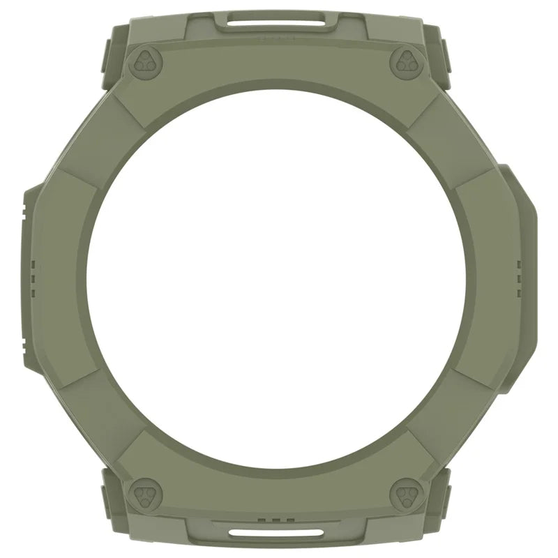 For Huami Amazfit T-Rex Ultra 2 Armor Watch Cover Hollow TPU Watch Frame Case - Green