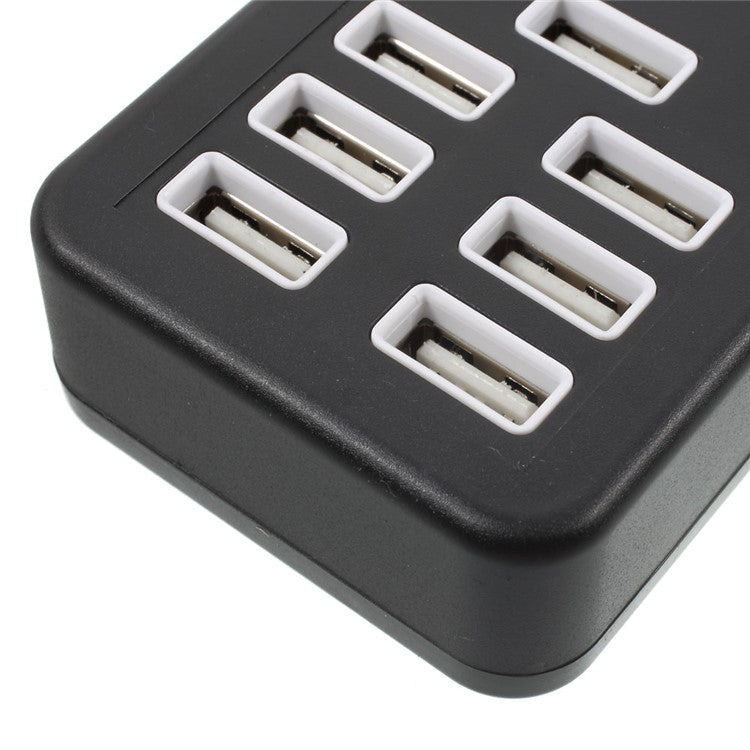 Portable 7 Ports USB 2.0 Hub with 1m Cable and Power Switch - Black