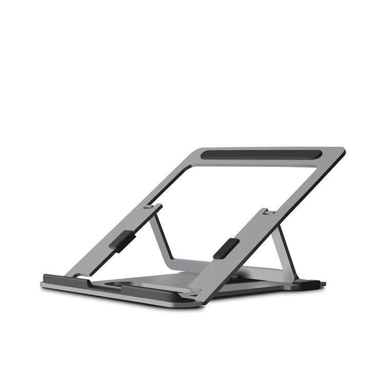 JP-1 Aluminum Alloy Adjustable Laptop Stand Foldable Notebook Desktop Mount Cooling Bracket - Dark Grey