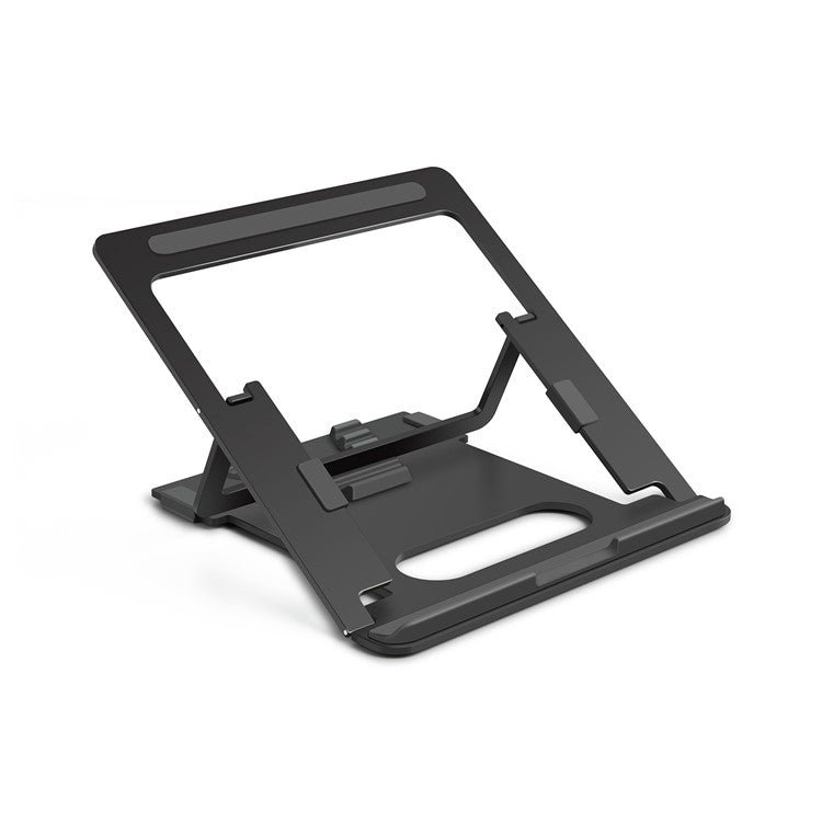 JP-1 Aluminum Alloy Adjustable Laptop Stand Foldable Notebook Desktop Mount Cooling Bracket - Dark Grey