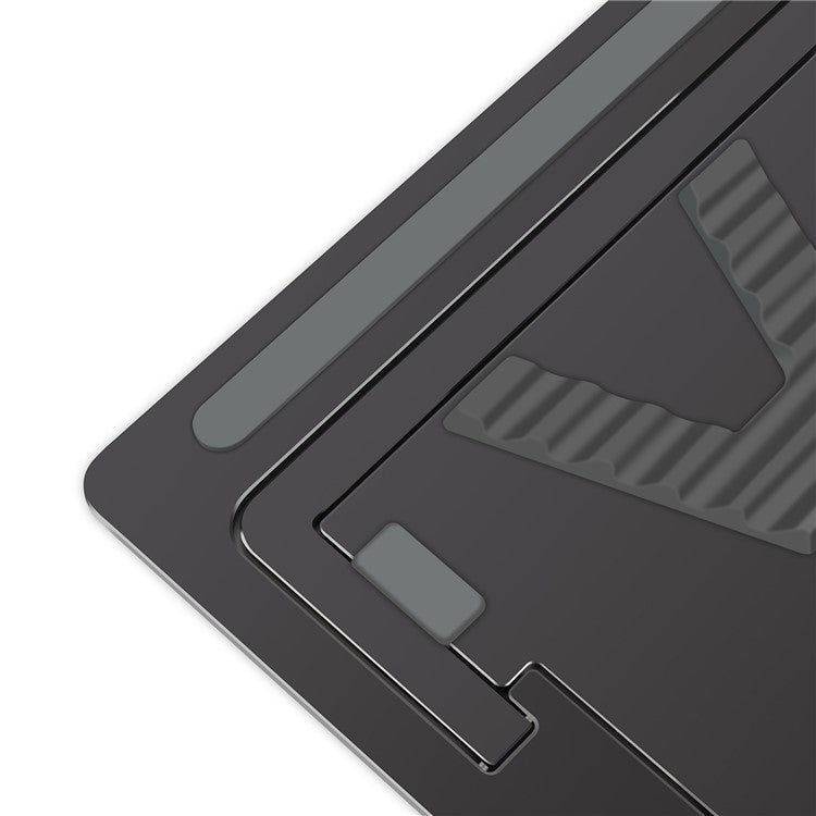 JP-1 Aluminum Alloy Adjustable Laptop Stand Foldable Notebook Desktop Mount Cooling Bracket - Dark Grey