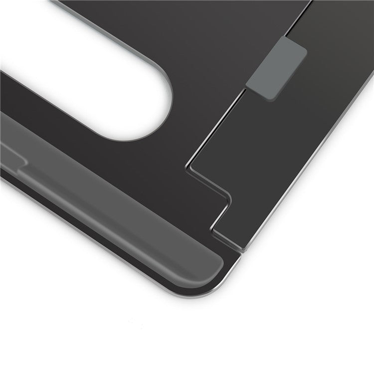 JP-1 Aluminum Alloy Adjustable Laptop Stand Foldable Notebook Desktop Mount Cooling Bracket - Dark Grey