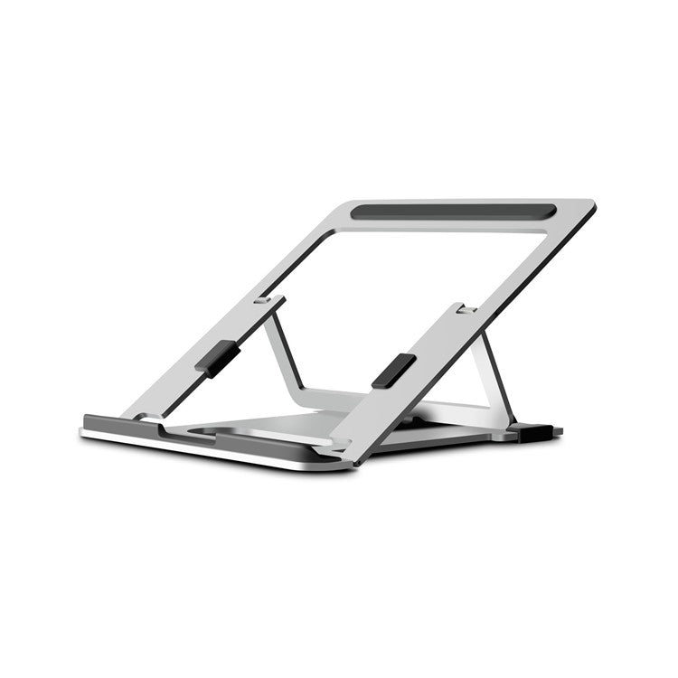 JP-1 Aluminum Alloy Adjustable Laptop Stand Foldable Notebook Desktop Mount Cooling Bracket - Light Grey