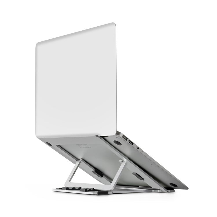 JP-1 Aluminum Alloy Adjustable Laptop Stand Foldable Notebook Desktop Mount Cooling Bracket - Light Grey