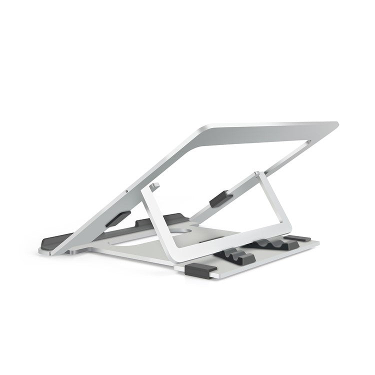JP-1 Aluminum Alloy Adjustable Laptop Stand Foldable Notebook Desktop Mount Cooling Bracket - Light Grey