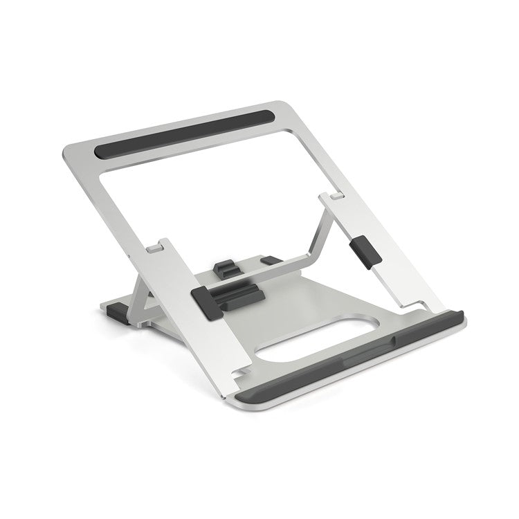 JP-1 Aluminum Alloy Adjustable Laptop Stand Foldable Notebook Desktop Mount Cooling Bracket - Light Grey