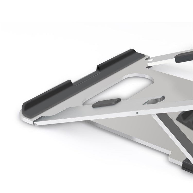 JP-1 Aluminum Alloy Adjustable Laptop Stand Foldable Notebook Desktop Mount Cooling Bracket - Light Grey