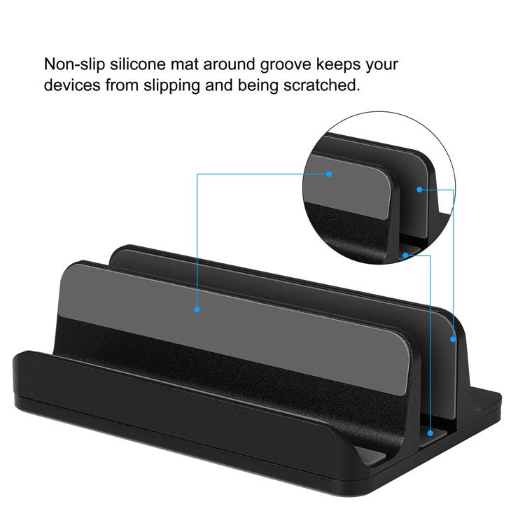 S09 Vertical Laptop Aluminum Bracket Base - Black