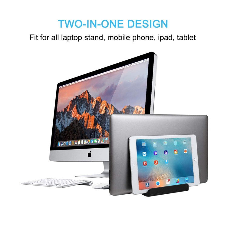 S09 Vertical Laptop Aluminum Bracket Base - Black