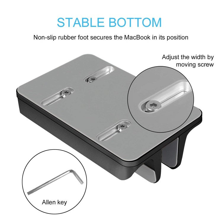 S09 Vertical Laptop Aluminum Bracket Base - Black