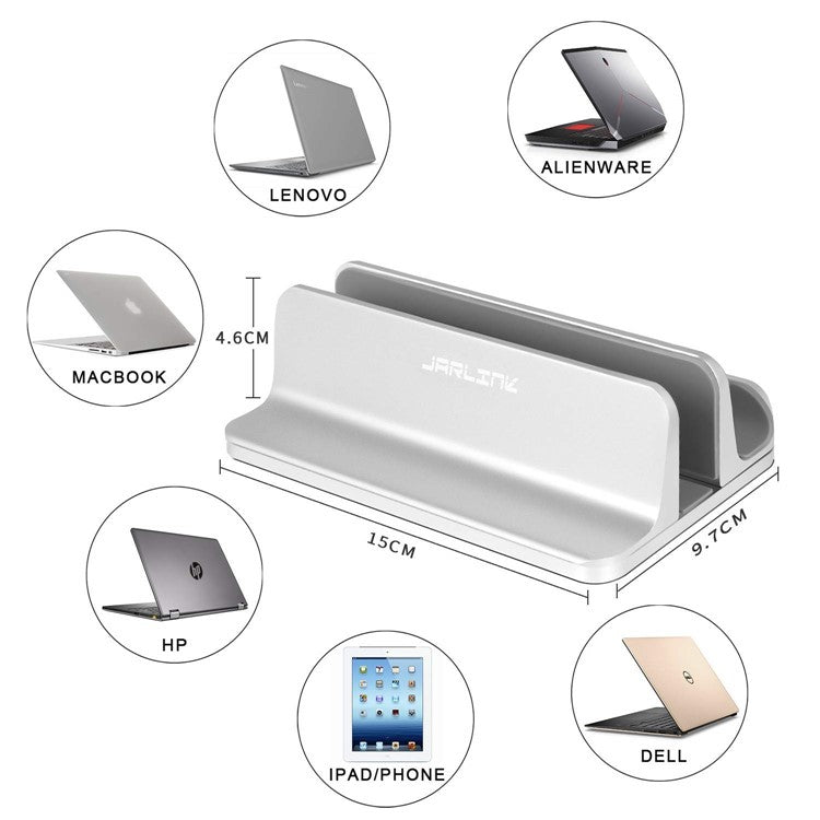 S09 Vertical Laptop Aluminum Bracket Base - Light Grey