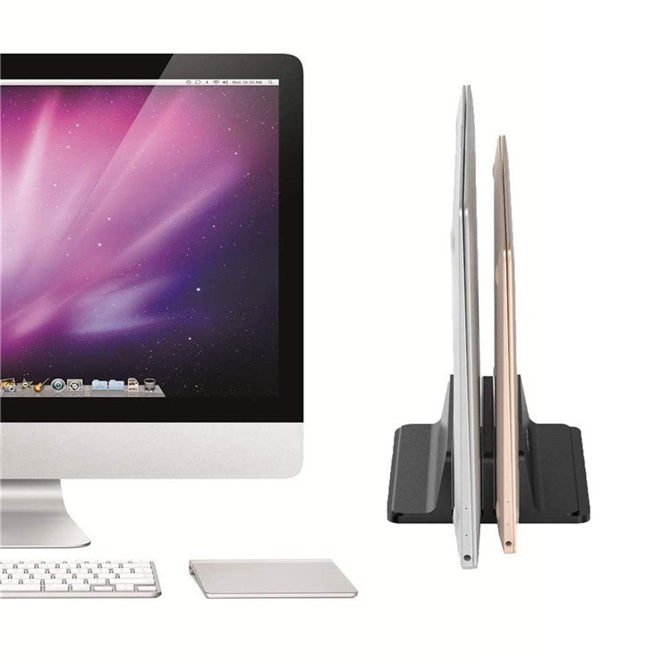 XWJ-004A Adjustable Width Double Slots Cooling Laptop Notebook Tablet Bracket Base - Black