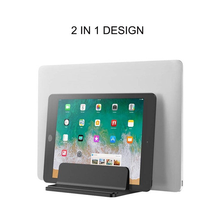 XWJ-004A Adjustable Width Double Slots Cooling Laptop Notebook Tablet Bracket Base - Black