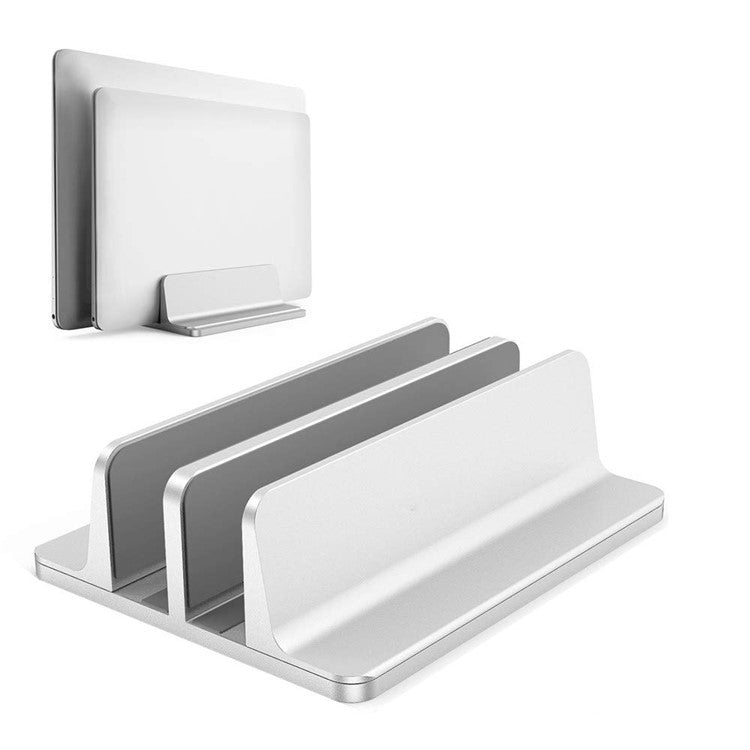 XWJ-004A Adjustable Width Double Slots Cooling Laptop Notebook Tablet Bracket Base - Silver