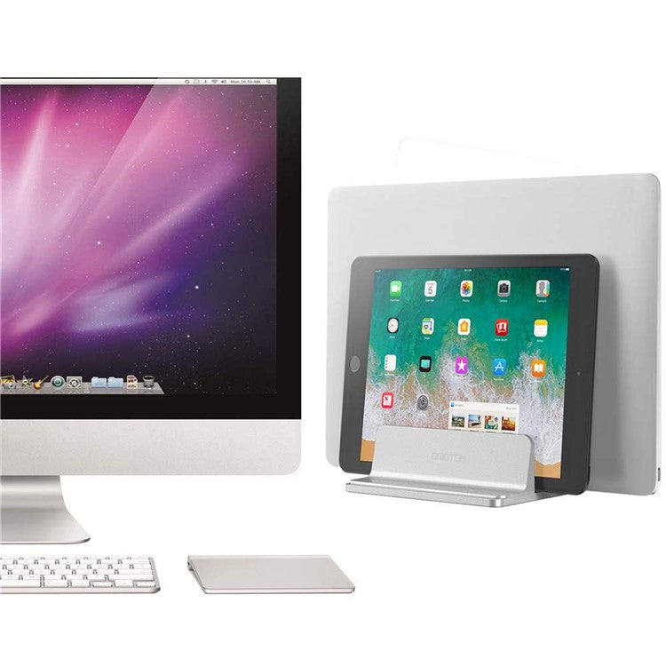 XWJ-004A Adjustable Width Double Slots Cooling Laptop Notebook Tablet Bracket Base - Silver