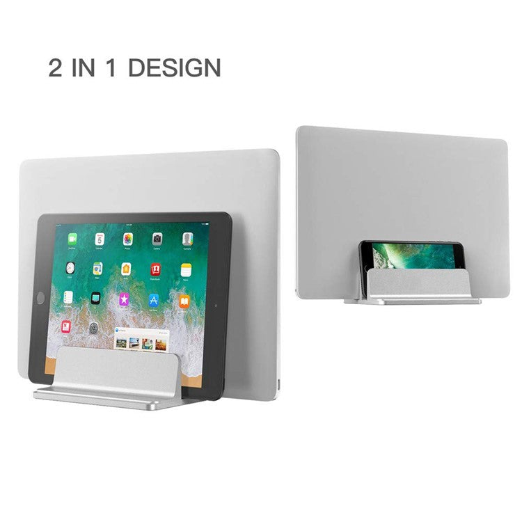 XWJ-004A Adjustable Width Double Slots Cooling Laptop Notebook Tablet Bracket Base - Silver