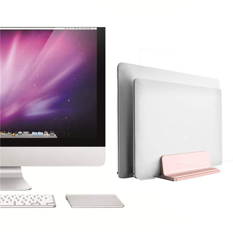 XWJ-004A Adjustable Width Double Slots Cooling Laptop Notebook Tablet Bracket Base - Rose Gold