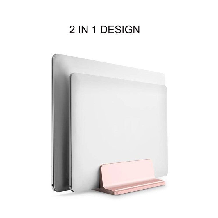 XWJ-004A Adjustable Width Double Slots Cooling Laptop Notebook Tablet Bracket Base - Rose Gold
